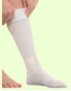 BSN Medical 114501 Compression Stocking Liner JOBST UlcerCARE  Knee High Medium White Closed Toe