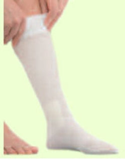 BSN Medical 114502 Compression Stocking Liner JOBST UlcerCARE  Knee High Large White Closed Toe