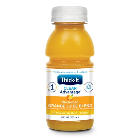 Kent Precision Foods B478-L9044 Thickened Beverage Thick-It Clear Advantage 8 oz. Bottle Orange Flavor Liquid IDDSI Level 3 Moderately Thick/Liquidized