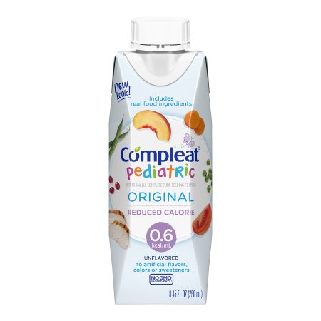 Nestle Healthcare Nutrition 10043900380749 Pediatric Tube Feeding Formula Compleat Pediatric Original Reduced Calorie 0.6 8.45 oz. Reclosable Carton Liquid Real Food Ingredients