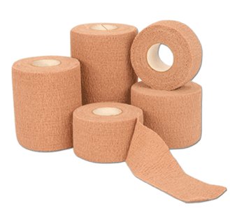 Andover Coated Products  9400S-018 Cohesive Bandage CoFlex·LF2 4 Inch X 5 Yard Self-Adherent Closure Tan Sterile 20 lbs. Tensile Strength