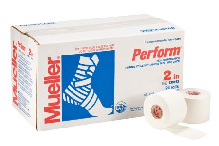 Mueller Sports Medicine  23163 Athletic Tape Mueller Perform White 2 Inch X 15 Yard Cotton / Zinc Oxide NonSterile