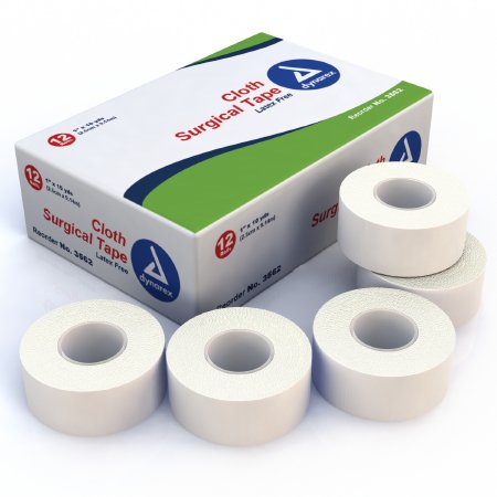 Dynarex  3562 Medical Tape Dynarex White 1 Inch X 10 Yard Cloth NonSterile