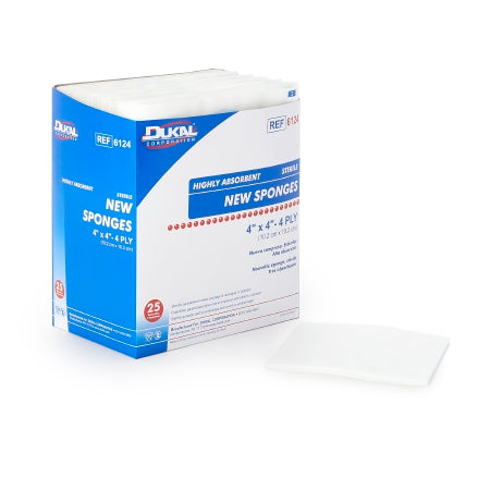 Dukal  6124 Nonwoven Sponge Dukal 4 X 4 Inch 2 per Pack Sterile 4-Ply Square