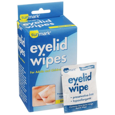 McKesson Brand 01093932444 Eyelid Cleanser sunmark 30 per Box Wipe