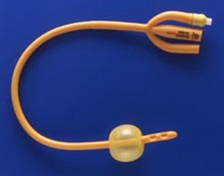 Teleflex LLC  183430180 Foley Catheter Rusch Gold 3-Way Standard Tip 30 cc Balloon 18 Fr. Silicone Coated Latex