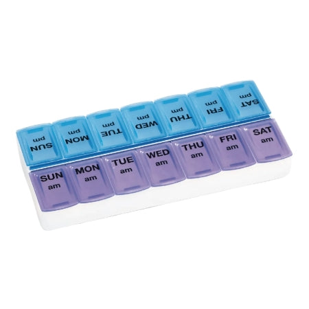 Patterson Medical Supply  554844 Pill Organizer Apex Weekly Twice-a-Day Large 7 Day 2 Dose