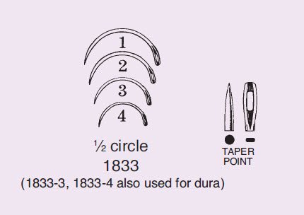 Anchor Products  1833-3R Taper Point Suture Needle Anchor Eye Type Size 3 Needle Reusable