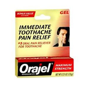 Church and Dwight  31031028340 Oral Pain Relief Orajel 20% Strength Benzocaine Oral Gel 0.25 oz.