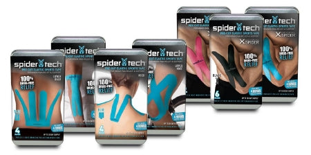 Fabrication Enterprises  25-3530 Kinesiology Tape Spider-Tech Black 1 X 4 X 8 Inch Cotton NonSterile