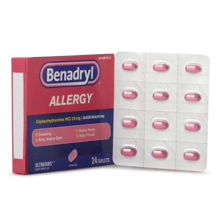 J & J Sales  50580022651 Allergy Relief Benadryl 25 mg Strength Tablet 24 per Box