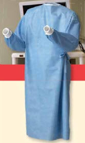 Cardinal 95995 Non-Reinforced Surgical Gown with Towel Astound 3X-Large / X-Long Blue Sterile AAMI Level 3 Disposable