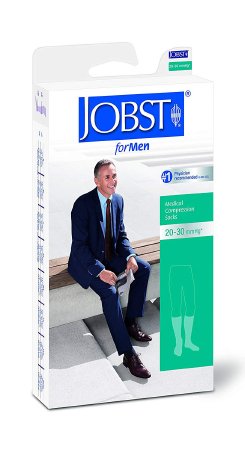 BSN Medical 113116 Compression Socks JOBST for Men Casual Knee High Small Black Closed Toe