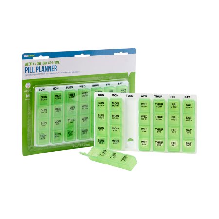 Apothecary Products  02571567124 Pill Organizer One-Day-At-A-Time Medium 7 Day 4 Dose