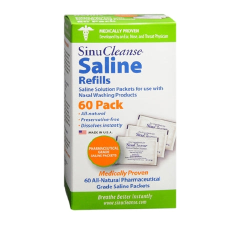 Ascent Consumer Products  64601100103 Saline Nasal Rinse Refill Kit SinuCleanse 2300 mg - 700 mg Strength 60 Packets