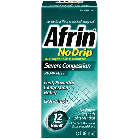 MSD Consumer Care  11523135001 Sinus Relief Afrin No Drip Severe Congestion 0.05% Strength Nasal Spray 15 mL