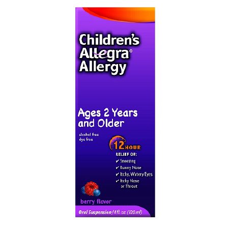 Chattem  41167424404 Children's Allergy Relief Children's Allegra 30 mg Strength Oral Suspension 4 oz.