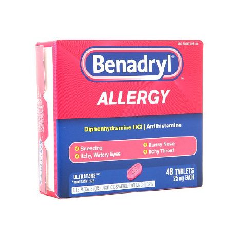 J & J Sales  50580022652 Allergy Relief Benadryl 25 mg Strength Tablet 48 per Box