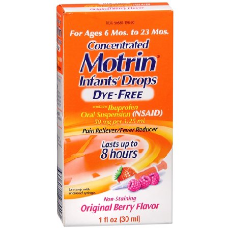 J & J Sales  30045019801 Children's Pain Relief Motrin 50 mg / 1.25 mL Strength Ibuprofen Oral Drops 1 oz.