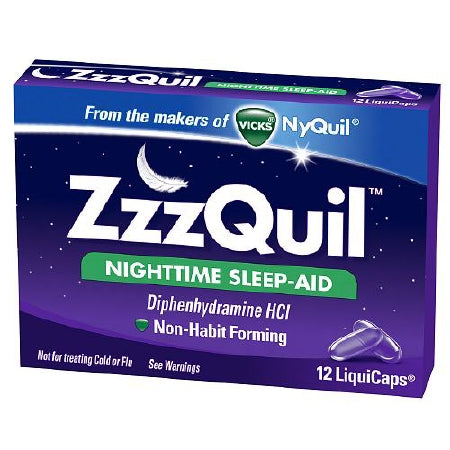 Procter & Gamble  32390003802 Sleep Aid ZzzQuil 12 per Box Caplet 25 mg Strength