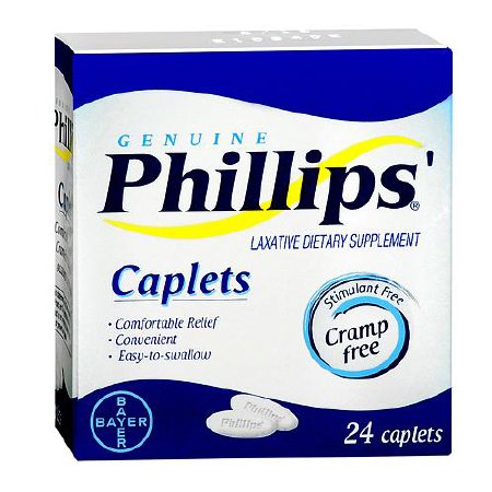 Bayer  12846051673 Laxative Phillips' Caplet 24 per Box 500 mg Strength Magnesium