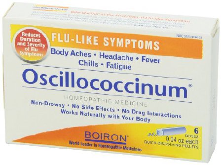 Boiron  00220928033 Cold and Cough Relief Oscillococcinum 200 CK HPUS Strength Sublingual Pellet 6 per Box