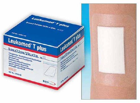 BSN Medical  7238200 Transparent Film Dressing with Pad LeukomedT plus 2 X 3 Inch 2 Tab Delivery Rectangle Sterile