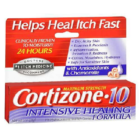 Chattem  04116700353 Itch Relief Cortizone-10 Intensive Healing 1% Strength Cream 2 oz. Tube