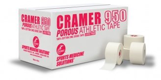 Patterson Medical Supply  280950 Athletic Tape Cramer 950 White 1-1/2 Inch X 15 Yard Cotton / Zinc Oxide NonSterile