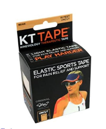 Fabrication Enterprises  25-3410 Kinesiology Tape KT Tape Classic Tan 2 Inch X 5 Yard Cotton / Elastic NonSterile