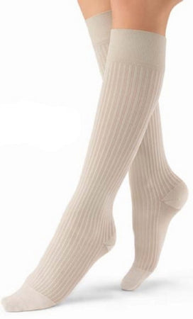 BSN Medical 120250 Compression Socks JOBST soSoft Knee High / Ribbed Medium Sand Closed Toe