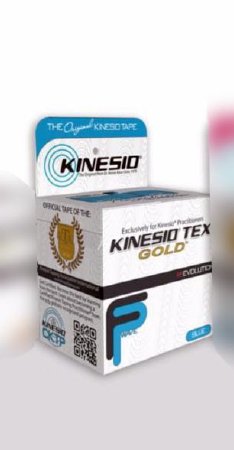 Patterson Medical Supply  081605153 Kinesiology Tape Kinesio Tex Gold FP Blue 2 Inch X 34 Yard Cotton NonSterile