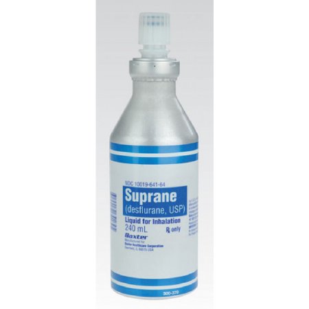 Baxter  10019064134 Suprane Desflurane Liquid Bottle 240 mL