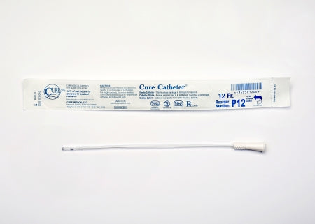 Cure Medical  P12 Urethral Catheter Cure Catheter Straight Tip Uncoated PVC 12 Fr. 10 Inch