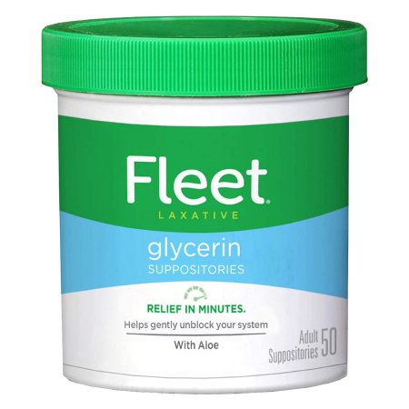 C.B. Fleet  00132007950 Laxative Fleet Suppository 50 per Box 2 Gram Strength Glycerin