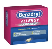 J & J Sales  00501200124 Allergy Relief Benadryl 25 mg Strength Capsule 24 per Box