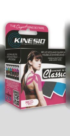 Patterson Medical Supply  081605286 Kinesiology Tape Kinesio Tex Classic Red 2 Inch X 4 Yard Cotton NonSterile