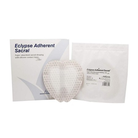 Mediusa  CR3986 Super Absorbent Dressing Eclypse Adherent Sacral 8-1/2 X 9 Inch Sacral Sterile