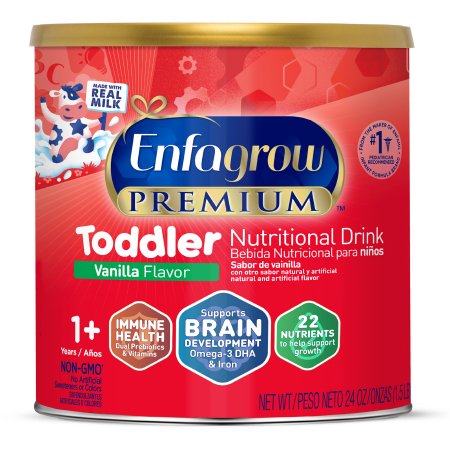 Mead Johnson 869217 Pediatric Oral Supplement Enfagrow Premium Toddler 24 oz. Can Powder Milk-Based