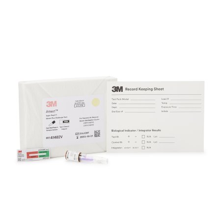 3M  41482V Attest Super Rapid 5 Steam-Plus Sterilization Indicator Challenge Pack Steam 2 Inch