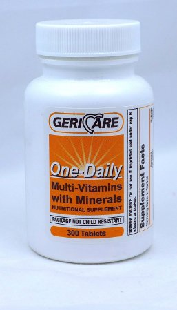 Geri-Care  531-30 Multivitamin Supplement Geri-Care Vitamin A / Ascorbic Acid 5000 IU - 50 mg Strength Tablet 300 per Bottle