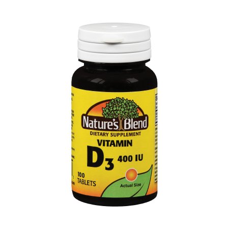 National Vitamin Company  54629001162 Vitamin Supplement Nature's Blend Vitamin D 400 IU Strength Tablet 100 per Bottle