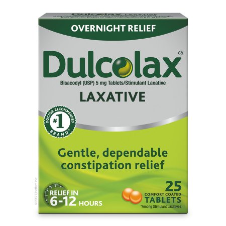 Boehringer Ingelheim  81421002002 Laxative Dulcolax Tablet 25 per Box 5 mg Strength Bisacodyl USP