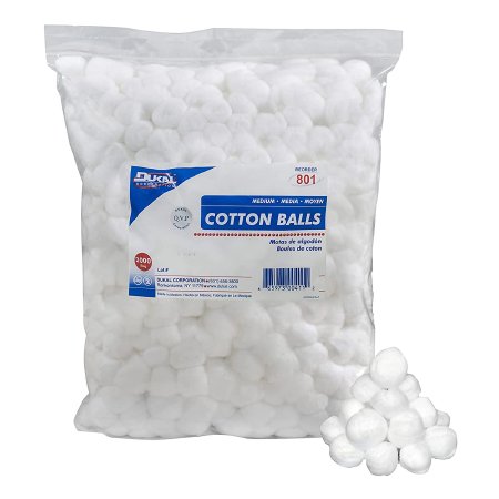 Dukal  801 Cotton Ball DUKAL Medium Cotton NonSterile