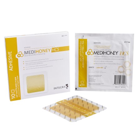 McKesson Brand 31744 Honey Wound Dressing MEDIHONEY HCS Square 4-1/2 X 4-1/2 Inch