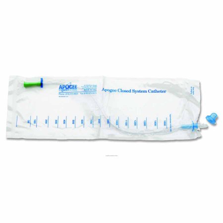 Hollister  B18F Intermittent Closed System Catheter Apogee Plus Straight Tip / Firm 18 Fr. Without Balloon PVC