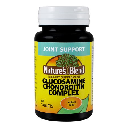 National Vitamin Company  54629078756 Joint Health Supplement Nature's Blend Glucosamine Sulfate / Chondroitin Sulfate 250 mg - 200 mg Strength Capsule 60 per Bottle