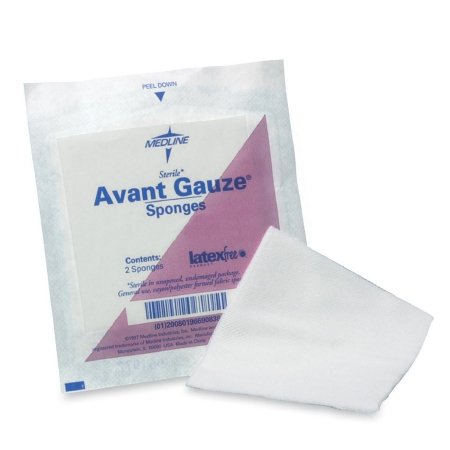 Medline  NON21334 Nonwoven Sponge Avant Gauze 3 X 3 Inch 2 per Pack Sterile 4-Ply Square