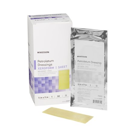 McKesson Brand 2207 Xeroform Petrolatum Impregnated Dressing McKesson Rectangle 5 X 9 Inch Sterile