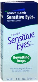 Bausch & Lomb  10119000114 Contact Lens Solution Sensitive Eyes 1 oz. Eye Drops